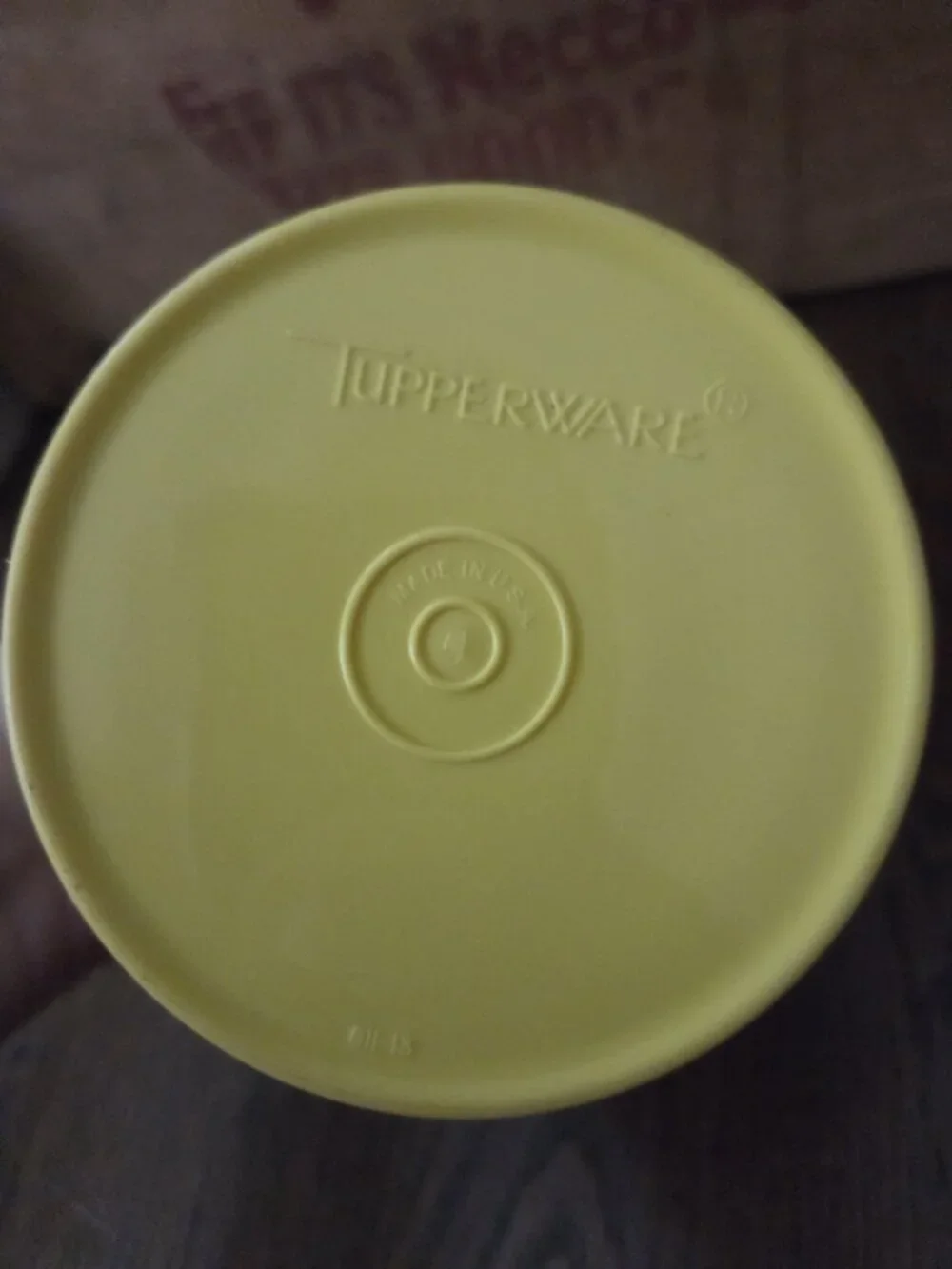 Vintage Tupperware Yellow 6.5